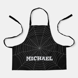 Schwarz Graue Spinnennetze Halloween Muster Ihr Na Schürze