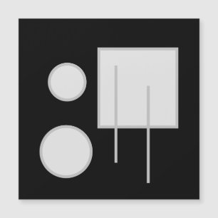 Schwarz-Graues geometrisches Muster Magnetkarte