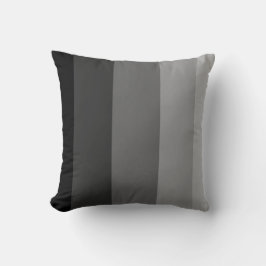 Schwarz-graues Ombre Stripe Throw Kissen