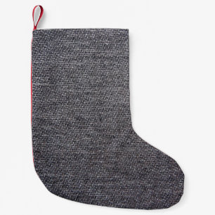 schwarz-graues Tuch Kleiner Weihnachtsstrumpf