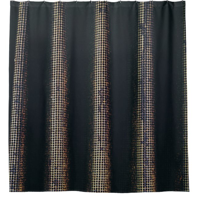 Schwarz-Grautextil Duschvorhang (Vorderseite)