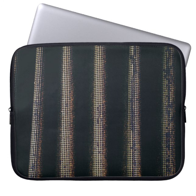 Schwarz-Grautextil Laptopschutzhülle (Vorderseite)