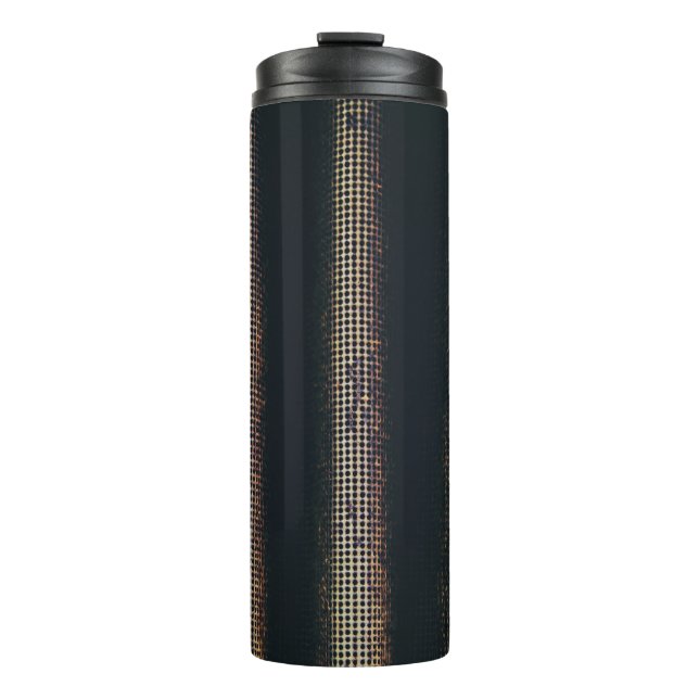 Schwarz-Grautextil Thermosbecher (Vorderseite)