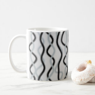 Schwarz-Grauwellen Kaffeetasse