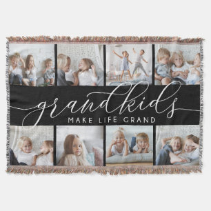 Schwarz   Großkinder machen Life Grand Foto Collag Decke