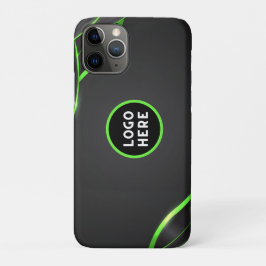 Schwarz-Grün-Abstrakte Fluid-Design | Logo hinzufü Case-Mate iPhone Hülle