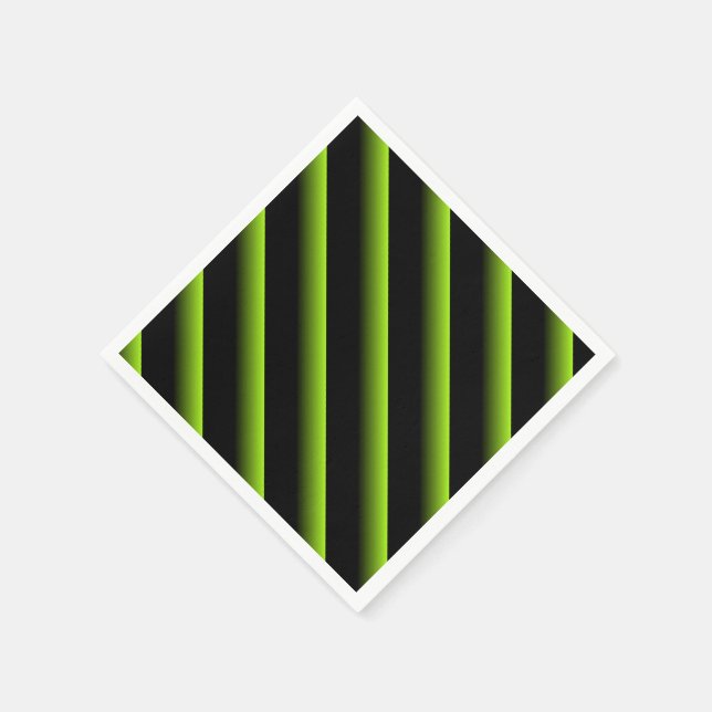 Schwarz-Grün-Blended-Diagonal-Streifen Serviette (Ecke)