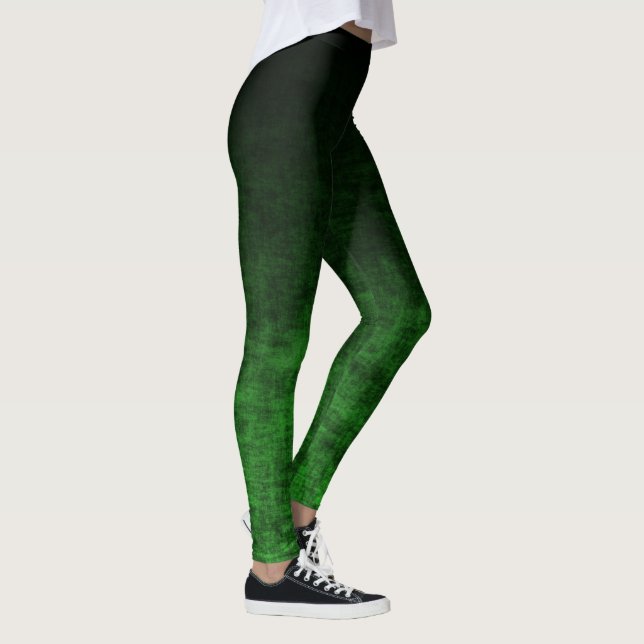 Schwarz-Grün-Farbstoff Leggings (Rechts)