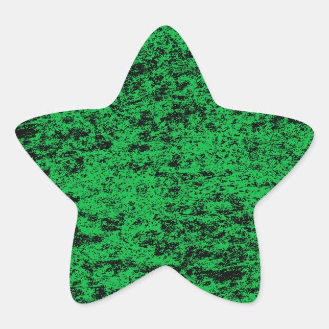 Schwarz-Grün-Marmor-Star-Sticker Stern-Aufkleber (Vorderseite)