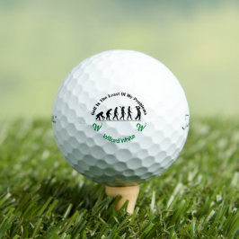 Schwarz-Grün-Monogramm mit lustigen, am wenigsten  Golfball