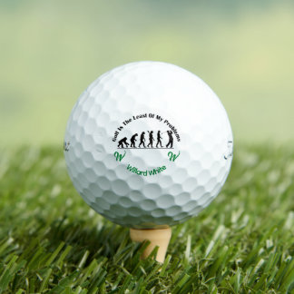 Schwarz-Grün-Monogramm mit lustigen, am wenigsten Golfball