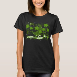 Schwarz-Grün-Musikalbaum Liebe zum Mond T-Shirt