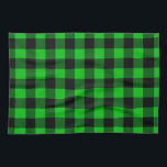 Schwarz-Grün-Schachtel Küchentücher<br><div class="desc">Schwarze und grüne Küchenhandtücher - Design MIGNED</div>