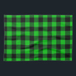 Schwarz-Grün-Schachtel Küchentücher<br><div class="desc">Schwarze und grüne Küchenhandtücher - Design MIGNED</div>