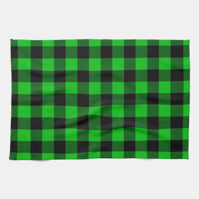 Schwarz-Grün-Schachtel Küchentücher (Horizontal)