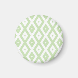 Schwarz-Grün-Weiß-Diamantmuster Magnet