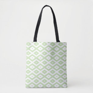 Schwarz-Grün-Weiß-Diamantmuster Tasche
