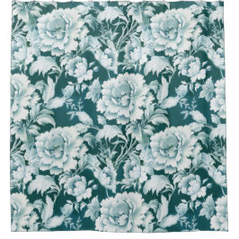 Schwarz/Grün, Wiederholung der Rose Duschvorhang