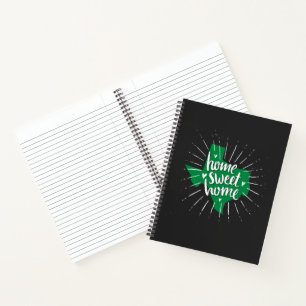 Schwarz-Grün-Zuhause, Sweet Zuhause - Texas Notizbuch