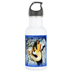 schwarz-haariges Meerjungfraublau Trinkflasche