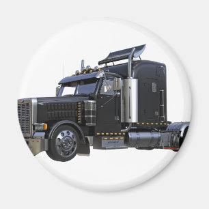 Schwarz-halb Sattelzug-LKW Magnet