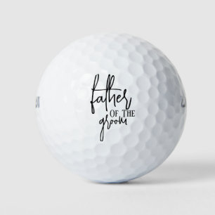 Schwarz Handgeschriebener Vater der Hochzeit des B Golfball
