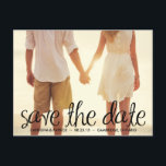 Schwarz handgeschriebenes Skript Save the Date Pos Ankündigungspostkarte<br><div class="desc">Schwarz Handgeschriebenes Skript Save the Date Postcard Fun und whimsical Foto Save the Date Karte mit niedlichen handgeschriebenen Skripten. Ähnliche Gegenstände sind in meinem Laden zu finden.</div>