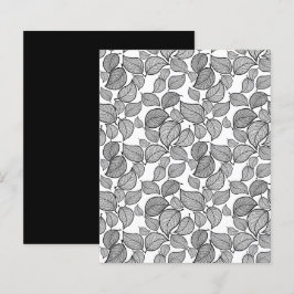 Schwarz handGezeichnet Blätter auf weißem Scrapboo