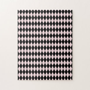 Schwarz & Hellrosa Streifenmuster Minimal Abstrakt