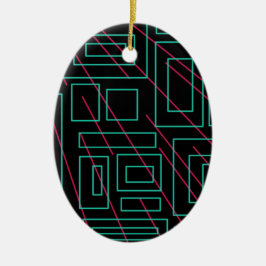 Schwarz-Hintergrund-Design Keramikornament