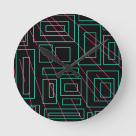 Schwarz-Hintergrund-Design Runde Wanduhr