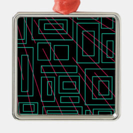 Schwarz-Hintergrund-Design Silbernes Ornament