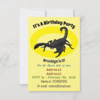 Schwarz-hungriges Skorpion Cartoon Illustration