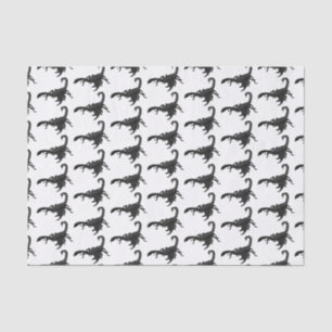 Schwarz-hungriges Skorpion Cartoon Illustration Seidenpapier