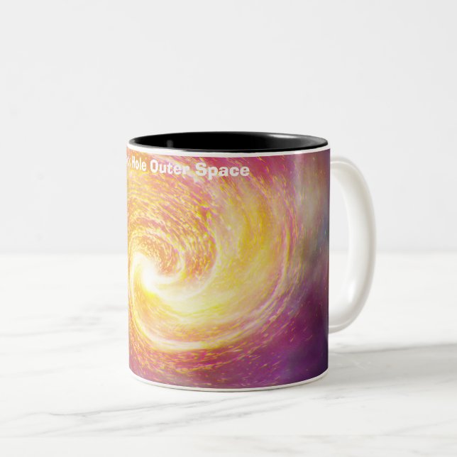 Schwarz im Weltraum Zweifarbige Tasse (VorderseiteRechts)