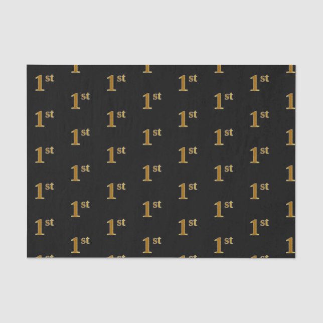 Schwarz, Imitate Gold 1. (Erste) Event Tissue Pape Seidenpapier (Vorderseite)