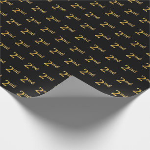Schwarz, Imitate Gold 2. (Zweite) Veranstaltung Geschenkpapier