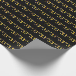 Schwarz, Imitate Gold 33. (33.) Event Geschenkpapier