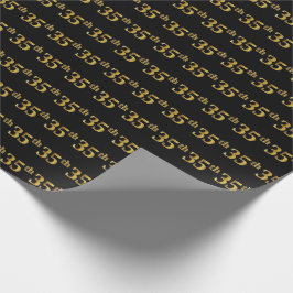 Schwarz, Imitate Gold 35. (35.) Event Geschenkpapier