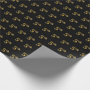Schwarz, Imitate Gold 5. (Fünfte) Veranstaltung Geschenkpapier