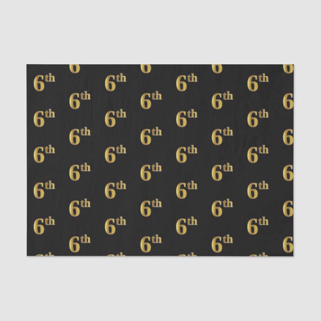 Schwarz, Imitate Gold 6. (6.) Event Tissue Paper Seidenpapier (Vorderseite)