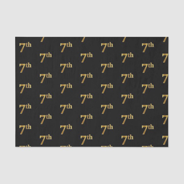 Schwarz, Imitate Gold 7. (7.) Event Tissue Paper Seidenpapier (Vorderseite)