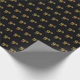 Schwarz, Imitate Gold 9. (Neunte) Veranstaltung Geschenkpapier