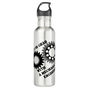 Schwarz in Gear Edelstahlflasche