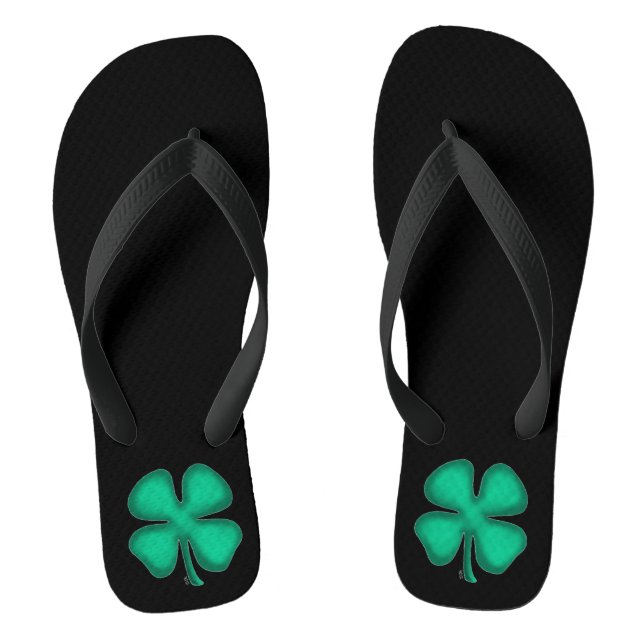 Schwarz-Iren-Weitwinkeltreppen Flip Flops (Fußbett)