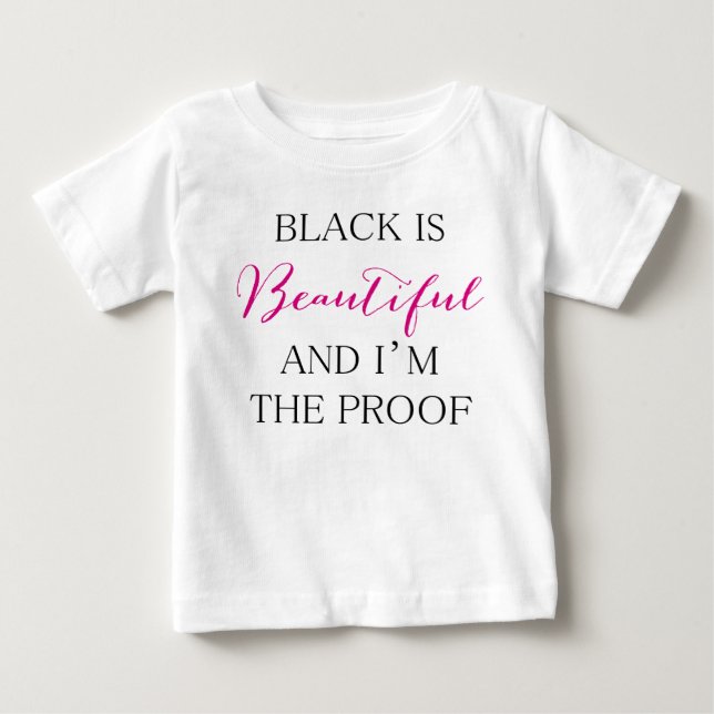 Schwarz ist schön baby t-shirt (Vorderseite)