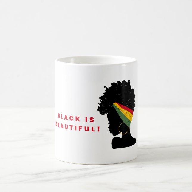 Schwarz ist schön kaffeetasse (Mittel)