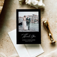 Schwarz | Italienische Elegance Zwei-Foto-Hochzeit