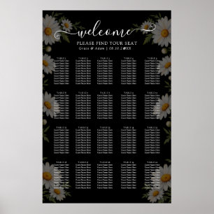Schwarz Kamillen-Hochzeit Poster