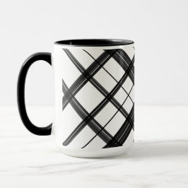 Schwarz Kariert (angled) #2 Tasse